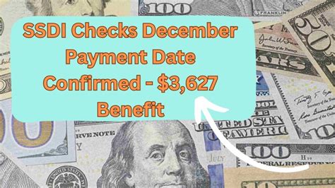 SSDI Checks December Payment Date Confirmed - $3,627 Benefit - GST News