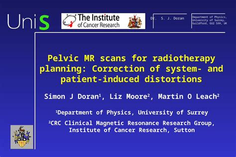 PPT Pelvic MR Scans For Radiotherapy Planning Correction Of System