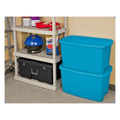 Sterilite 18351006 Lidded 30 Gallon Storage Tote Box Single Bin