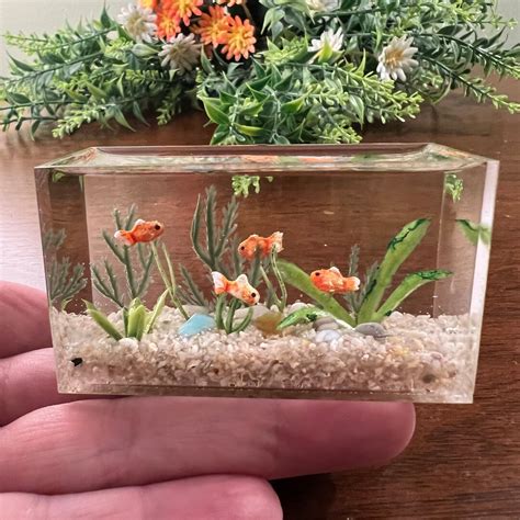 Miniature Goldfish Aquarium Larger Size Beige Gravel 1:12 - Etsy