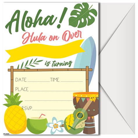 Printable Luau Birthday Invitations