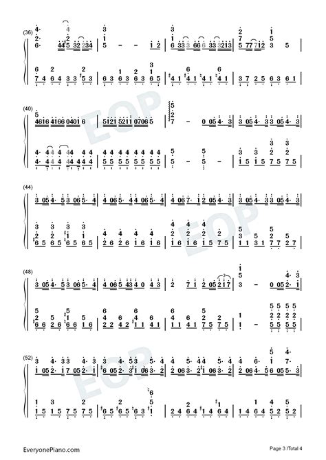 仆は君に恋をする 《仆の初恋をキミに捧ぐ》主题曲双手简谱预览3 钢琴谱文件（五线谱、双手简谱、数字谱、midi、pdf）免费下载