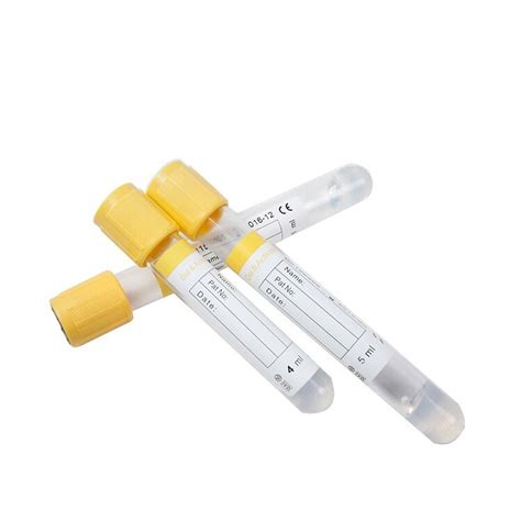 Yellow Top Test Tube W Gel Clot Activator Ml Glass Bruner Rtk