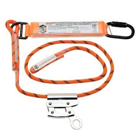 Linq Adjustable Single Leg Rope Lanyard 2m 1 X Double Action Karabiner