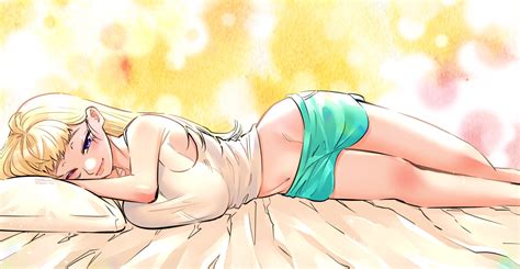 Rule 34 1girls Aqua Shorts Armpit Crease Blonde Hair Blue Eyes Blush Breast Press Breasts