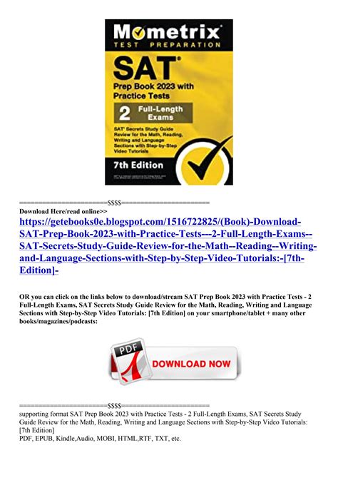 (Book) Download SAT Prep Book 2023 with Practice Tests - 2 Full-Length ...