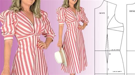 Como Fazer Vestido Midi Mangas Bufantes Interpretação de Modelo e