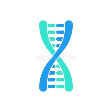 Abstract Dna Strand Symbol Isolated On White Background Vector