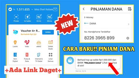 Sukses Cair 1Jt Cara Pinjam Saldo DANA Terbaru Langsung Cair Pinjam