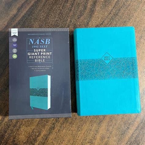 Personalized NASB Super Giant Print Reference Bible - Teal LeatherSoft – Bibles.Personalized
