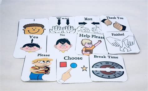 Visual Aid Large Communication Board Autism Pecs Communication Cards