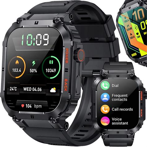 Inteligentny Zegarek Smartwatch Militarny Wodoodporny Ip Mah