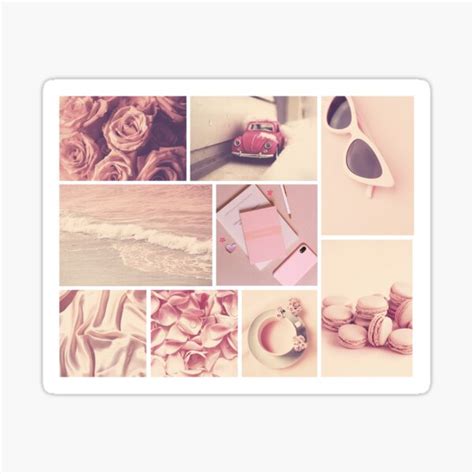 "Aesthetic Pink Collage" Sticker for Sale by Nakikej | Redbubble