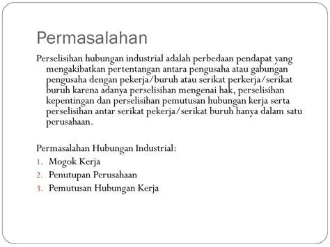 Hukum Ketenagakerjaan Hubungan Industrial Dan Perjanjian Kerja Bersama