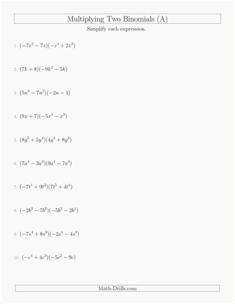 Adding And Subtracting Polynomials Worksheet Englishworksheetmyid