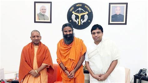 Yog Guru Ramdev And Acharya Balkrishna Meet Cm Yogi Adityanath योगी