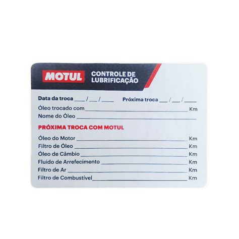 Adesivo Motul Troca De Óleo Para Moto Shopee Brasil