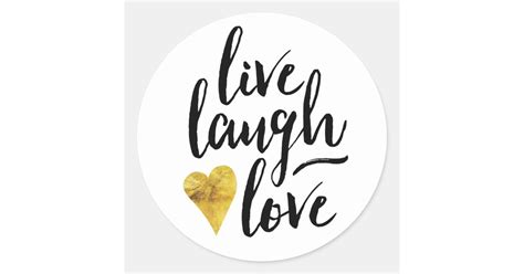 Modern Live Laugh Love Stickers | Zazzle