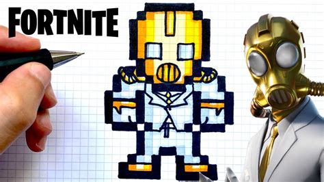 Tuto Dessin Ghost Chaos Agent Skin Fortnite Pixel Art Youtube