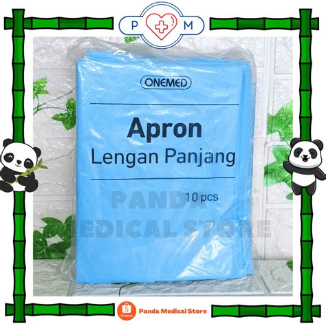 Jual Apron Celemek Lengan Panjang OneMed Isi 10 Pcs Shopee Indonesia