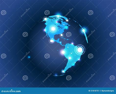 World Map Globe Connection Stock Vector Illustration Of Imaginary