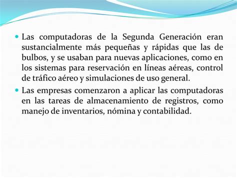 Segunda Generacion Ppt