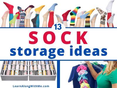 13 simple Sock Storage Ideas (get your socks organized today) - Learn Along with Me