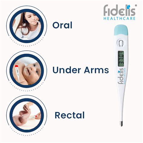 Digital Fixed Thermometer Fidelis Healthcare