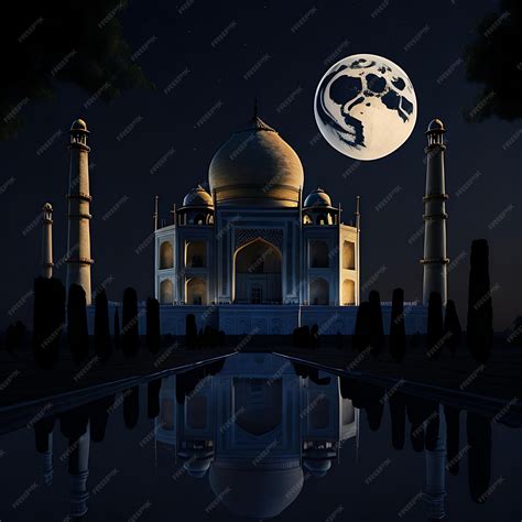 Premium AI Image | Taj Mahal sunset background