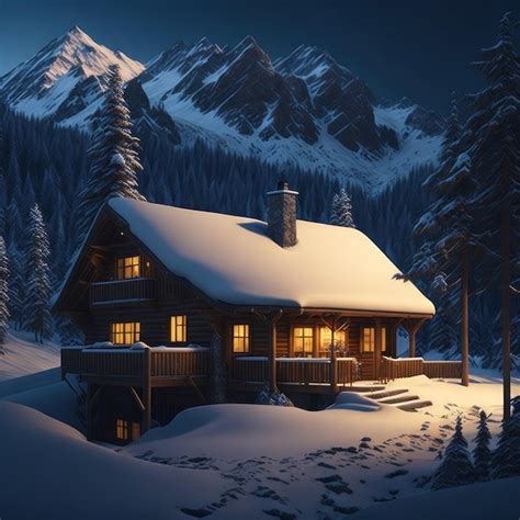 Premium Ai Image Snowy Getaways Explore Mountain Retreats And Cozy Cabins