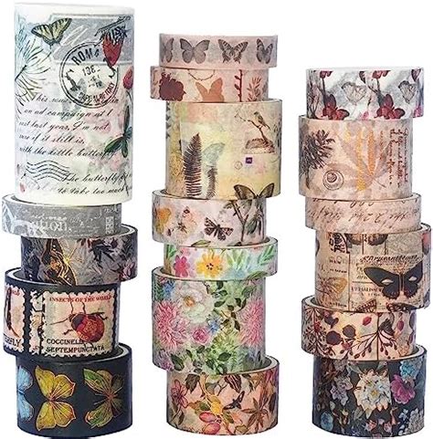 Lychii Rouleaux Washi Tape Set Vintage Ruban Adh Sif D Coratif