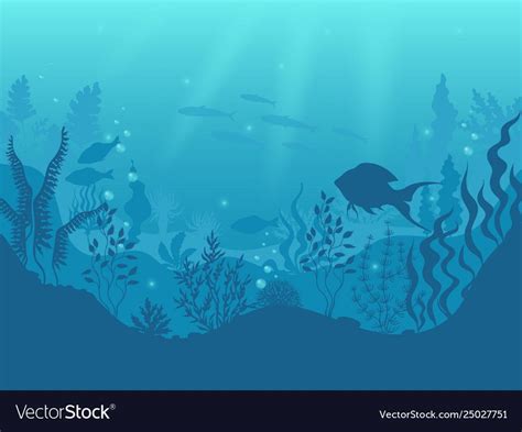 Underwater seascape ocean coral reef deep sea bottom ocean clipart ...