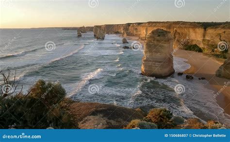 Sunset at the Twelve Apostles on the Great Ocean Road Stock Image ...