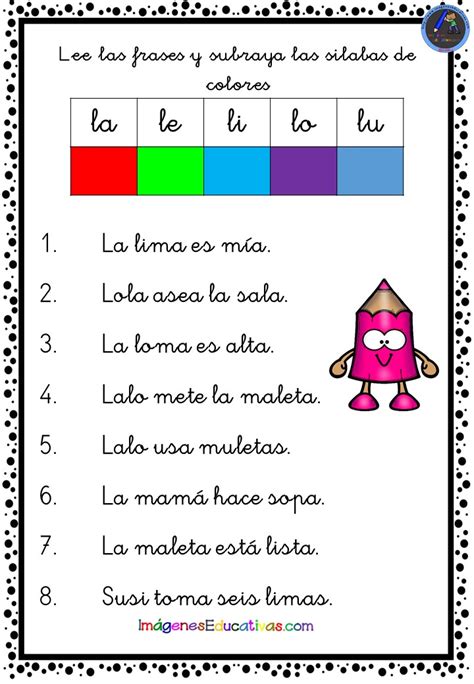 Cartilla De Lectura Letra L 10 Imagenes Educativas