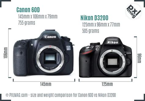 Canon 60D vs Nikon D3200 Detailed Comparison - PXLMAG.com