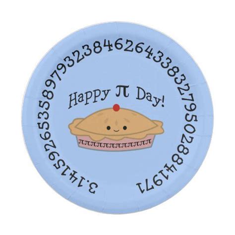 Happy Pi Day Pie Paper Plates Zazzle Happy Pi Day Pi Day Paper Plates