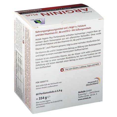 Avitale Arginin Plus 60x5 9 G Shop Apotheke