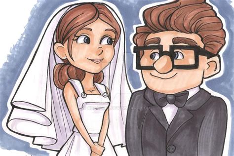 Carl And Ellie By Khallion On Deviantart Easy Disney Drawings Disney