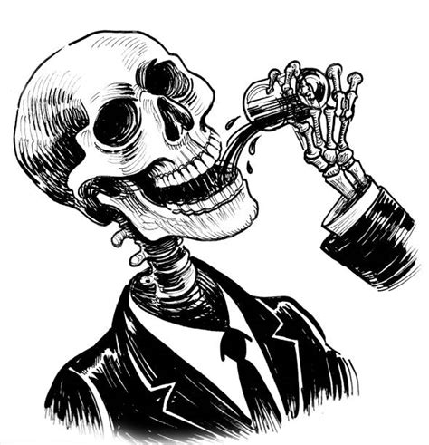 180 Skeleton Drinking Stock Illustrations Royalty Free Vector