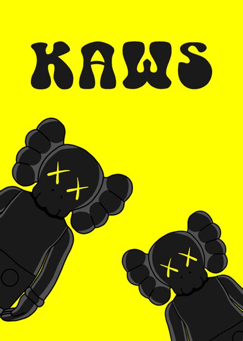 K Nstlerische Illustration The Black Doodle Kaws Europosters