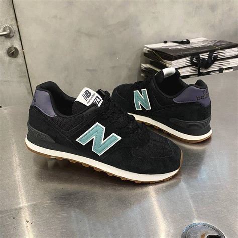 Minhshop Vn Giày New Balance 574 Core Black Light Blue [wl574ra] Áp