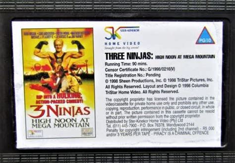 Movies - 3 Ninjas - Hulk Hogan - VHS Tape (1998) was sold for R30.00 on ...