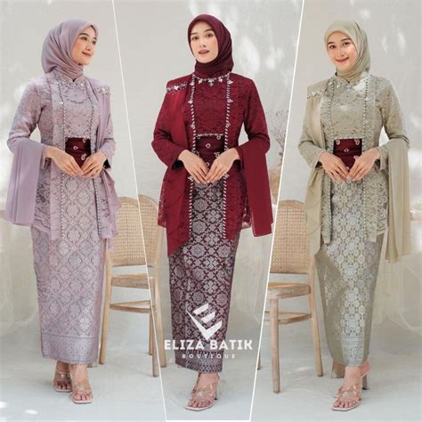 Jual Set Kebaya Kutu Baru Wisuda Modern Kebaya Set Tunik Lamaran