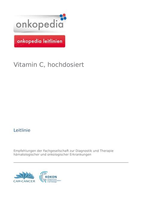 PDF Vitamin C Hochdosiert PDF FileEmpfehlungen Der