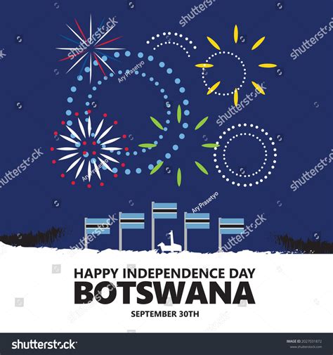 Botswana Independence Day Celebration Vector Illustration Stock Vector ...