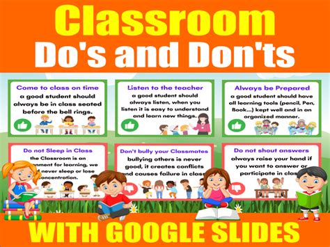 Classroom Dos And Donts Classroom Rules For Early Years And Ks1 With