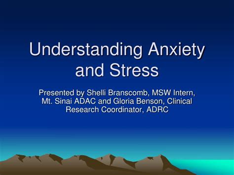 Ppt Understanding Anxiety And Stress Powerpoint Presentation Free