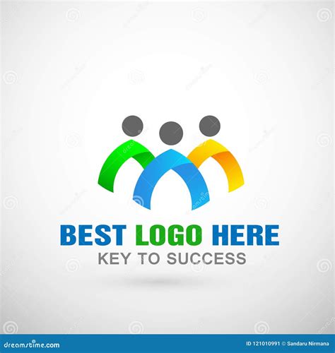 Abstract People Union Logo Team Work Success On Corporate Invest