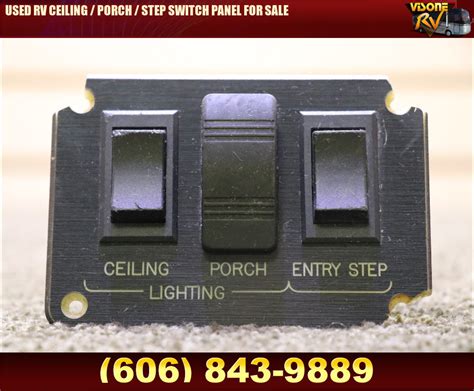 RV Components USED RV CEILING PORCH STEP SWITCH PANEL FOR SALE