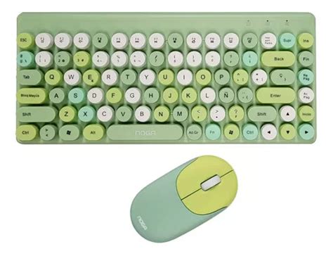 Kit Teclado Mouse Inalambrico Noga S5700 Pc Notebook Usb Verde